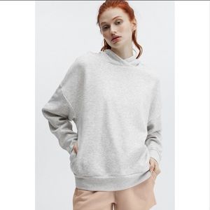 Fabletics The Go To Pocket Hoodie Light Heather Grey Size Large